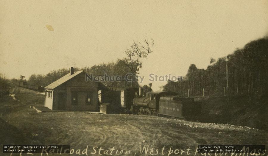 Postcard: Railroad Station, Westport Factory, Massachusetts
